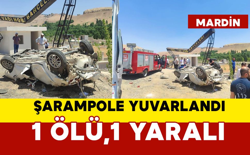 Otomobil şarampole yuvarlandı: 1 ölü, 1 yaralı