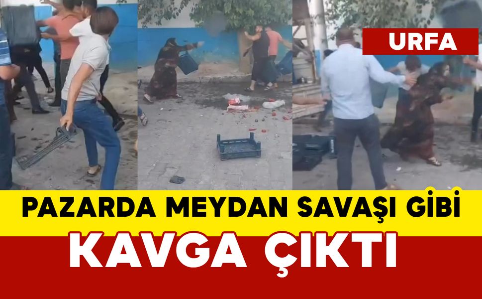 Pazarda meydan savaşı gibi kavga