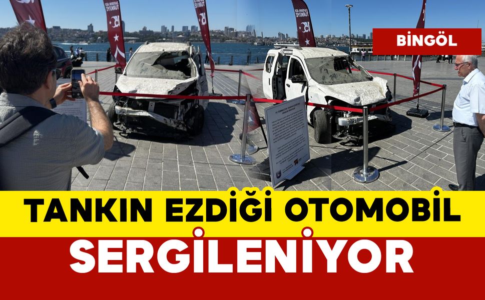 15 Temmuz’da tankın ezdiği otomobil sergileniyor