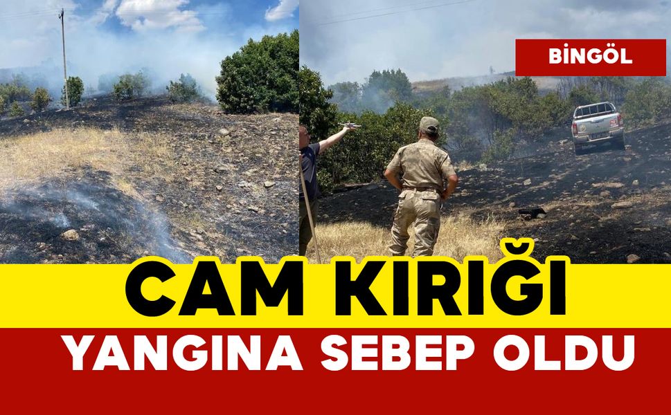 Cam kırığı yangına sebep oldu