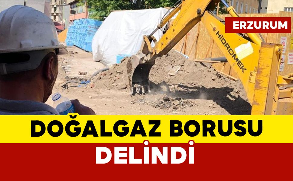 Doğalgaz borusu delindi
