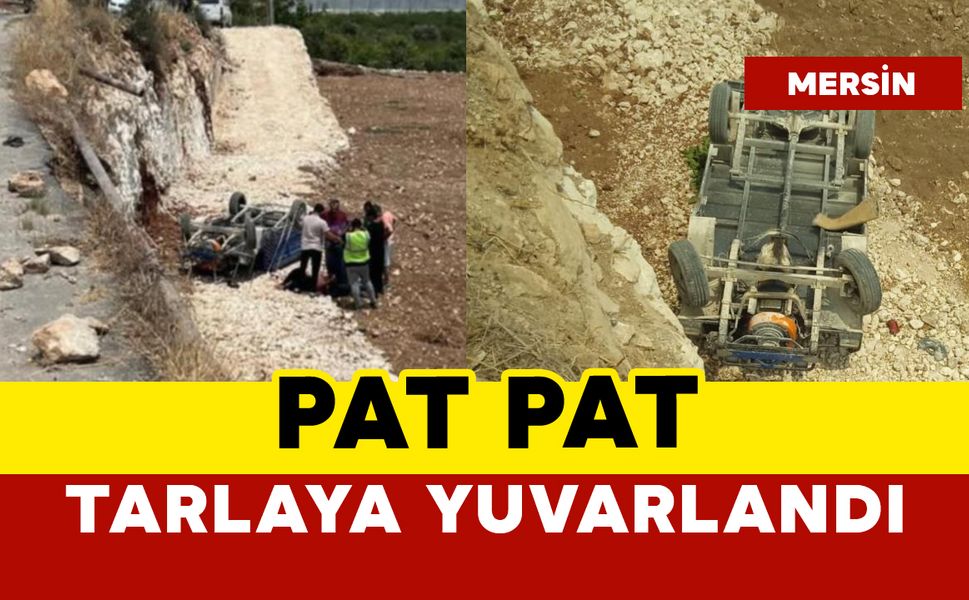 Pat pat tarlaya yuvarlandı: 1 yaralı