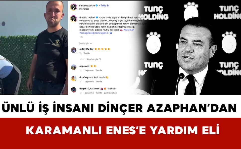 Dinçer Azaphan'dan Karaman'a yardım eli