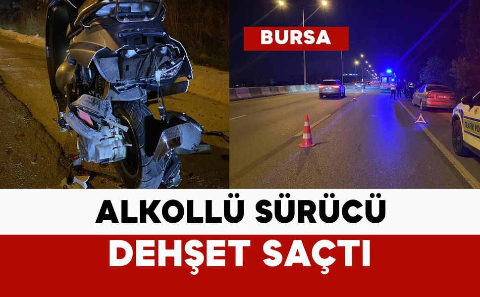 Alkollü sürücü motosiklete çarpıp kaçtı