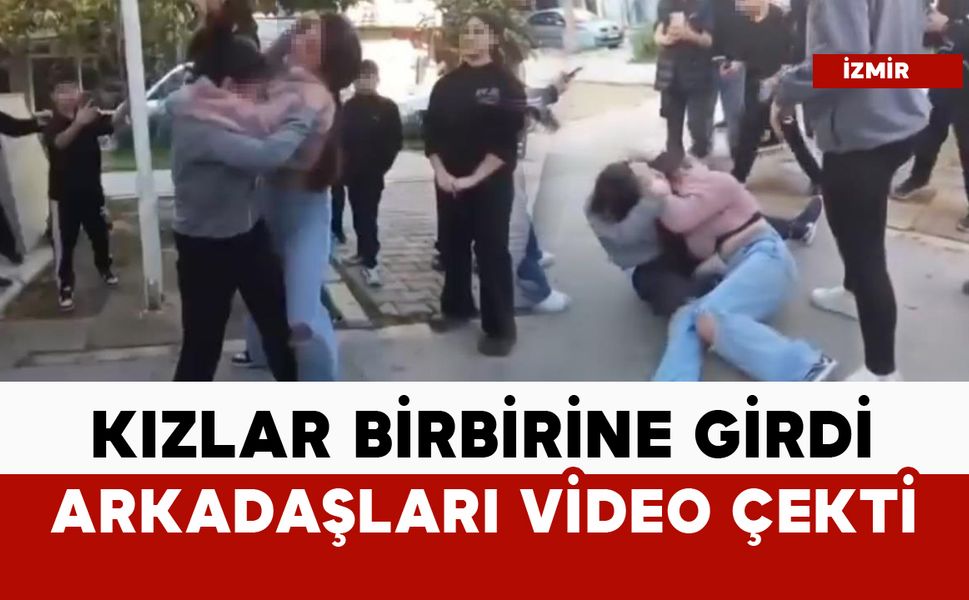 Kızlar birbirine girdi: arkadaşları ayırmadı, video çekti