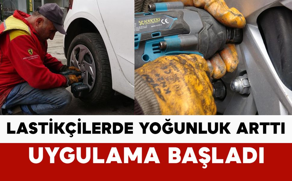 Lastikçilerde yoğunluk arttı: kış lastiği uygulaması başladı