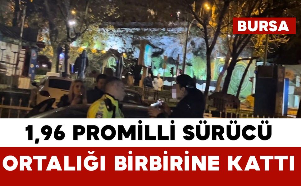 1.96 promil alkollü sürücü uygulama noktasını birbirine kattı