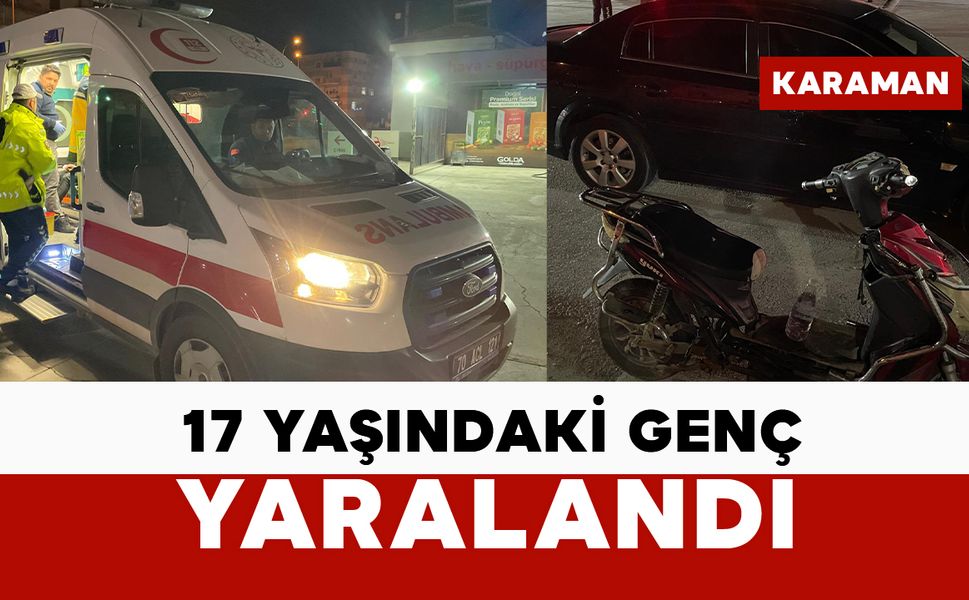Elektrikli bisiklet ile otomobil çarpıştı: 1 yaralı