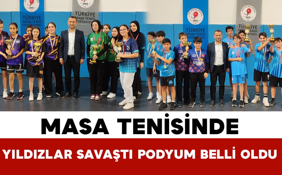 Karaman’da yıldızlar masa tenisi müsabakaları tamamlandı