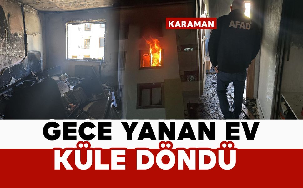 Küle dönen evde AFAD inceleme yaptı