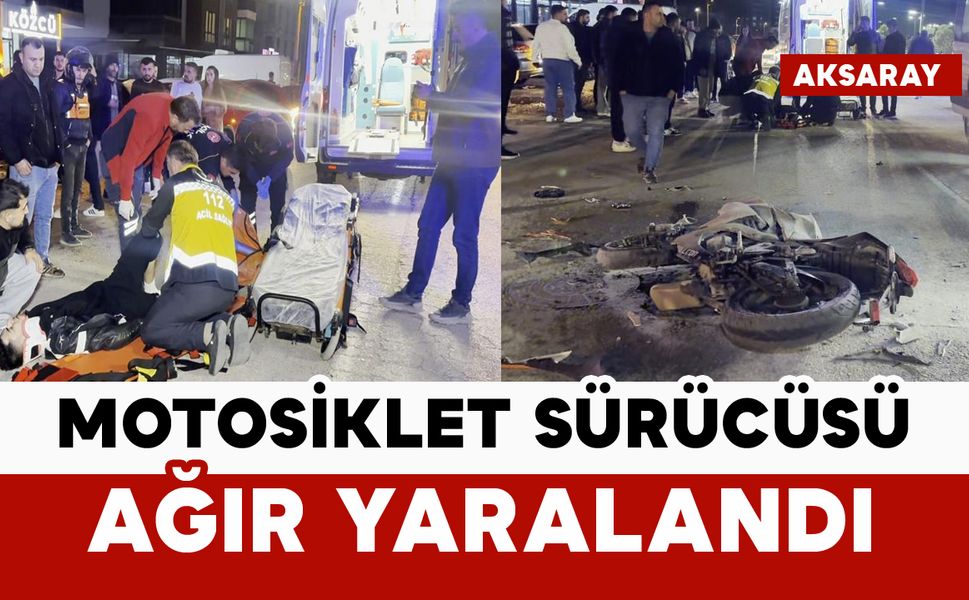 Otomobil ile motosiklet çarpıştı, sürücü ağır yaralı