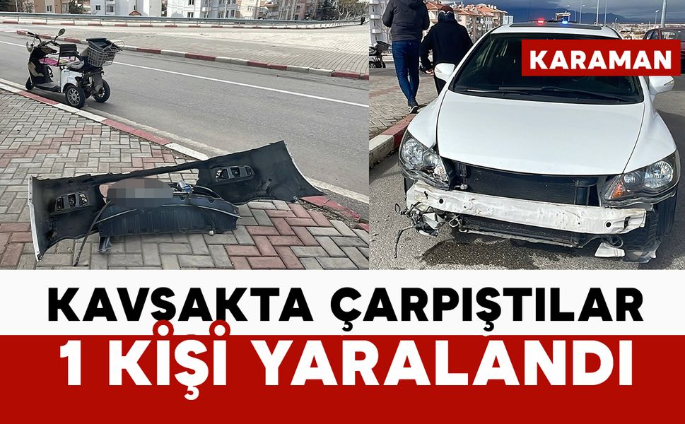 Otomobille çarpışan 3 tekerlekli elektrikli bisikletin sürücüsü yaralandı