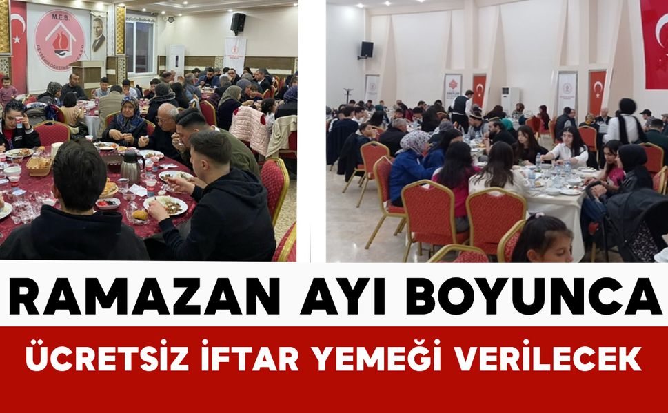 Ramazan ayı boyunca ücretsiz iftar yemeği verilecek