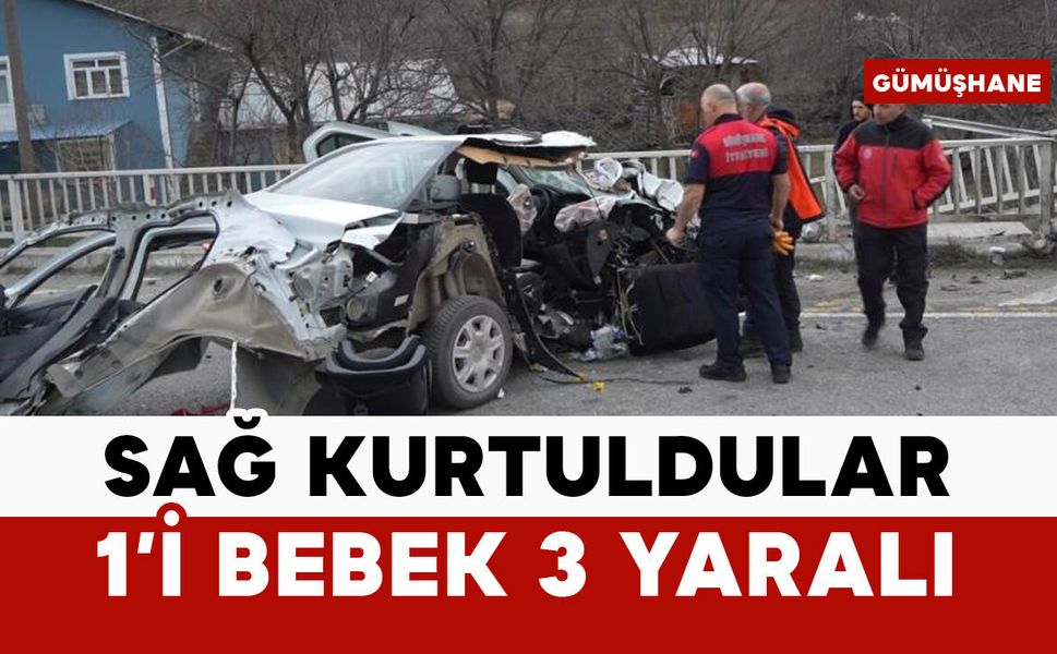 Bu araçtan sağ çıktılar: 1'i bebek 3 yaralı