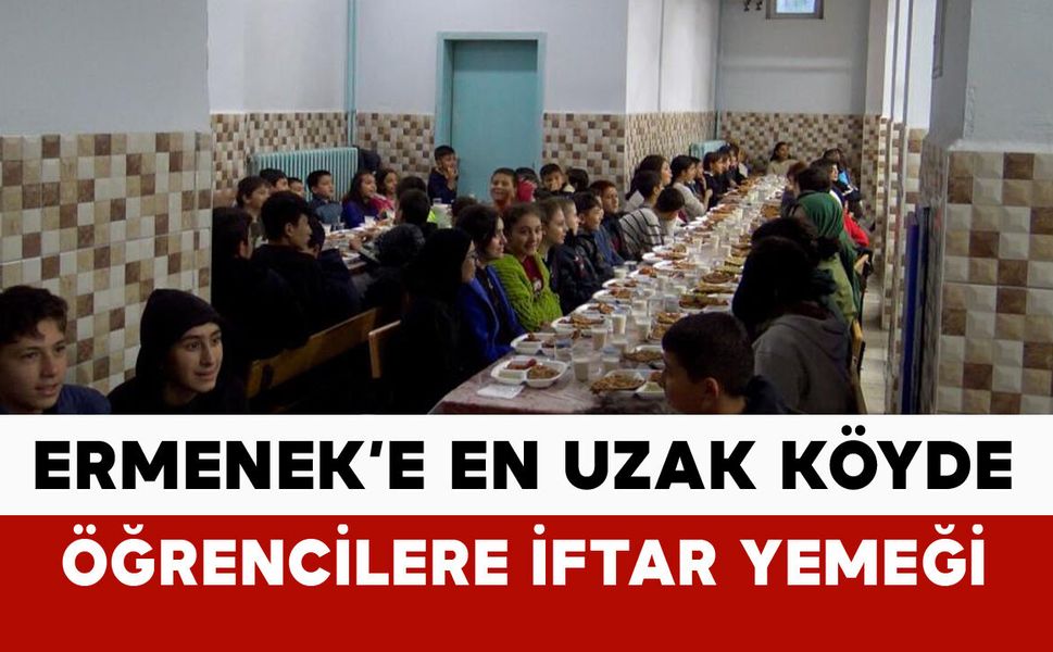 Ermenek'e en uzak köyde öğrencilere iftar yemeği