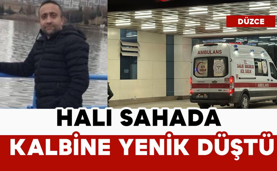 Halı sahada kalbine yenik düştü