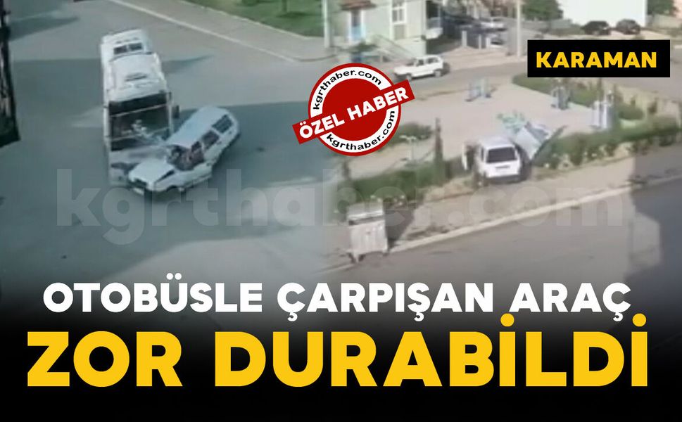 Kazada kontrolden çıkan otomobil kaldırıma çıktı: O anlar saniye saniye görüntülendi