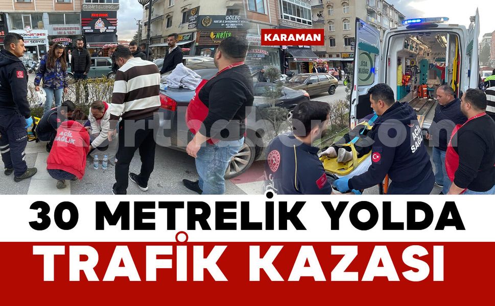 Kontrolden çıkan otomobil dubalara çarptı: 1 yaralı