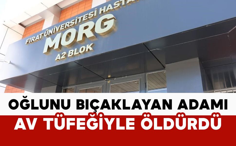 Oğlunu bıçaklayan adamı tüfekle öldürdü