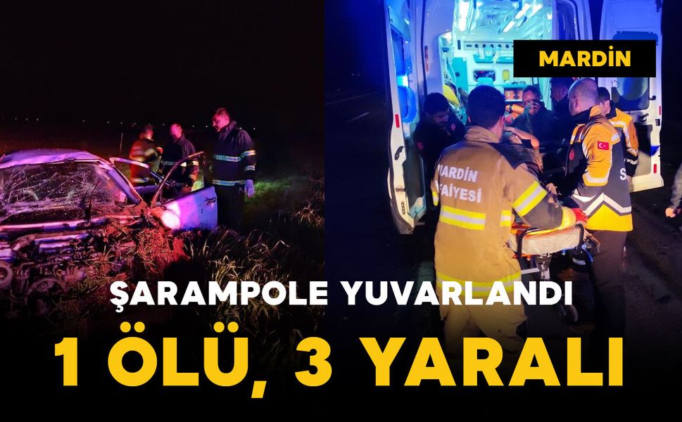 Şarampole yuvarlandı: 1 ölü, 3 yaralı