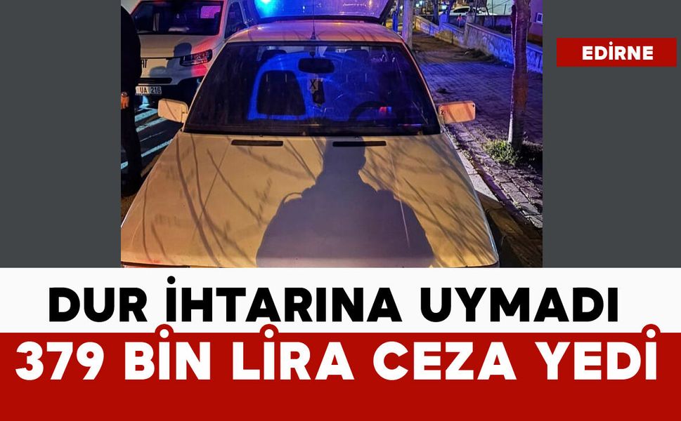 Yüksek sesle müzik dinledi, polisten kaçtı: 379 bin 246 TL ceza yedi