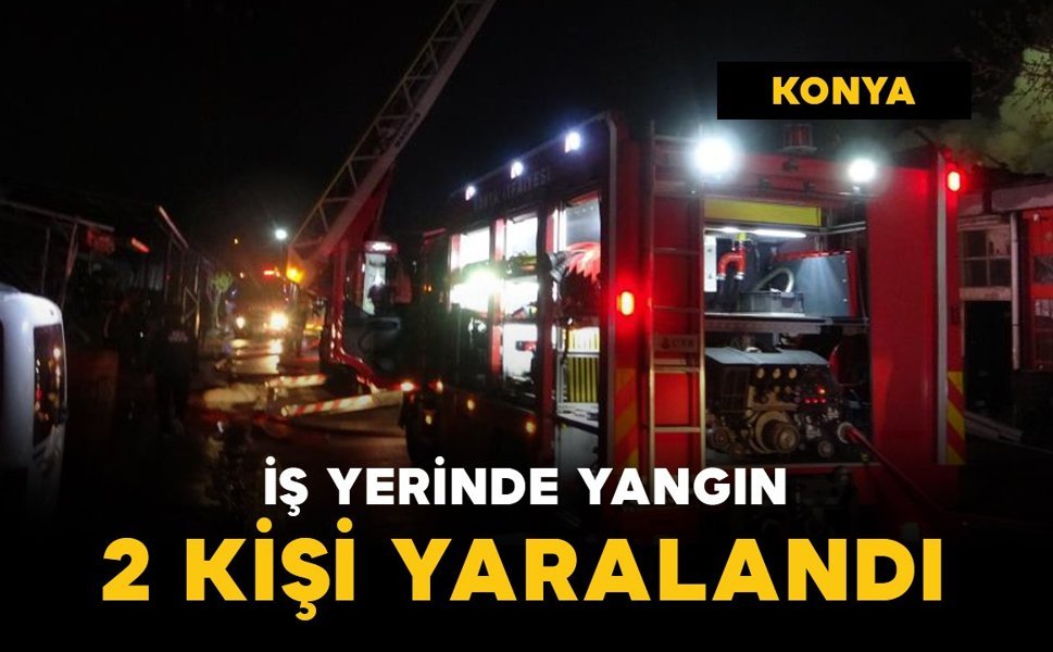 İş yerinde yangın: 2 yaralı