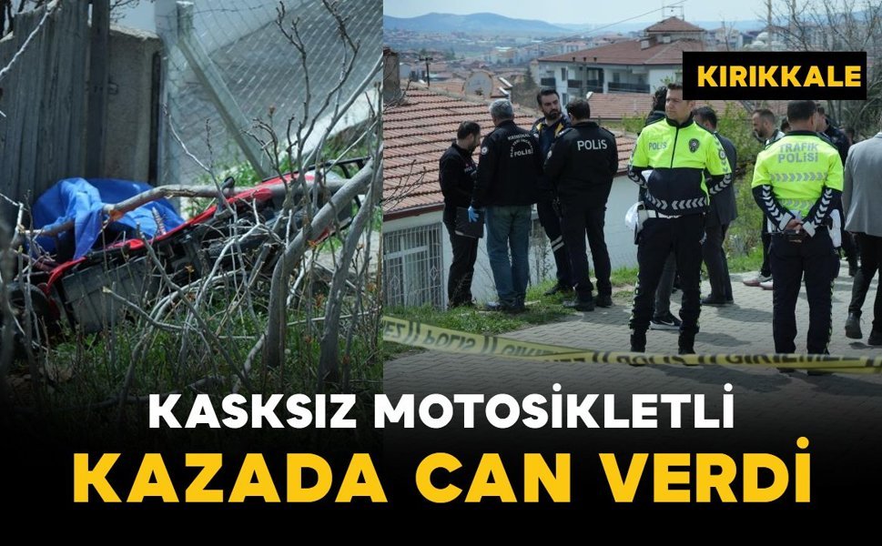 Kasksız motosikletli kazada can verdi
