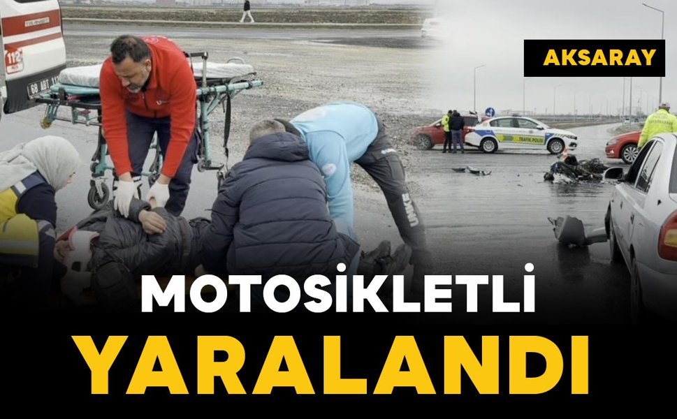 Korkutan kazada motosikletli yaralandı