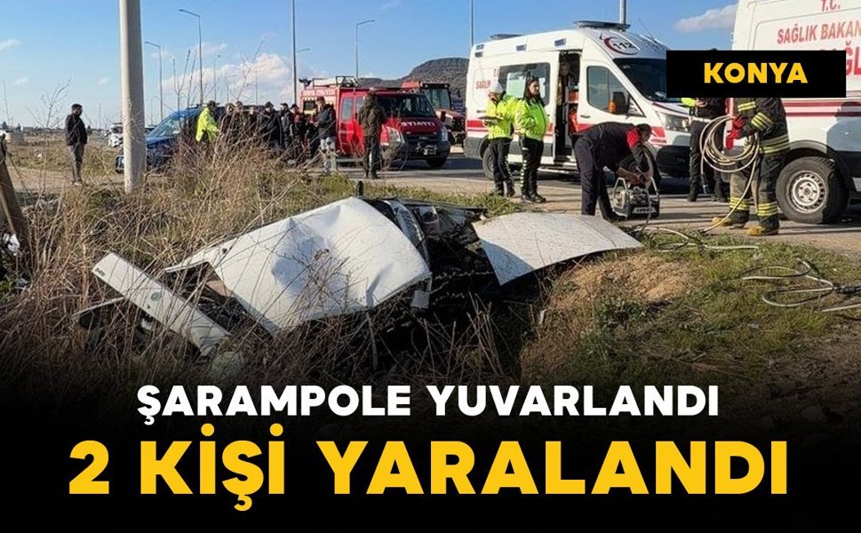 Otomobil şarampole yuvarlandı: 2 yaralı