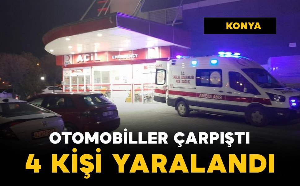 Otomobiller çarpıştı: 4 kişi yaralandı