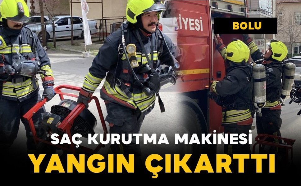 Prizde unutulan saç kurutma makinesi apartmanı yakıyordu