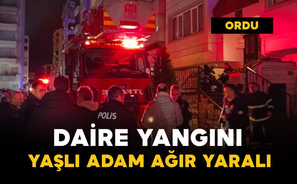 Yaşlı adam yangında ağır yaralandı