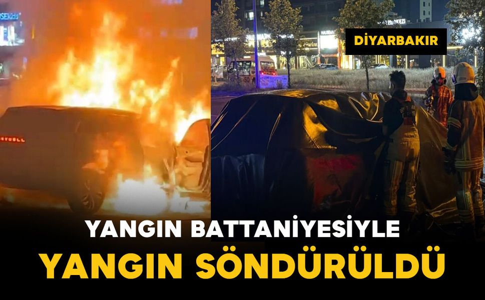 Alev topuna döndü: yangın battaniyesiyle söndürüldü
