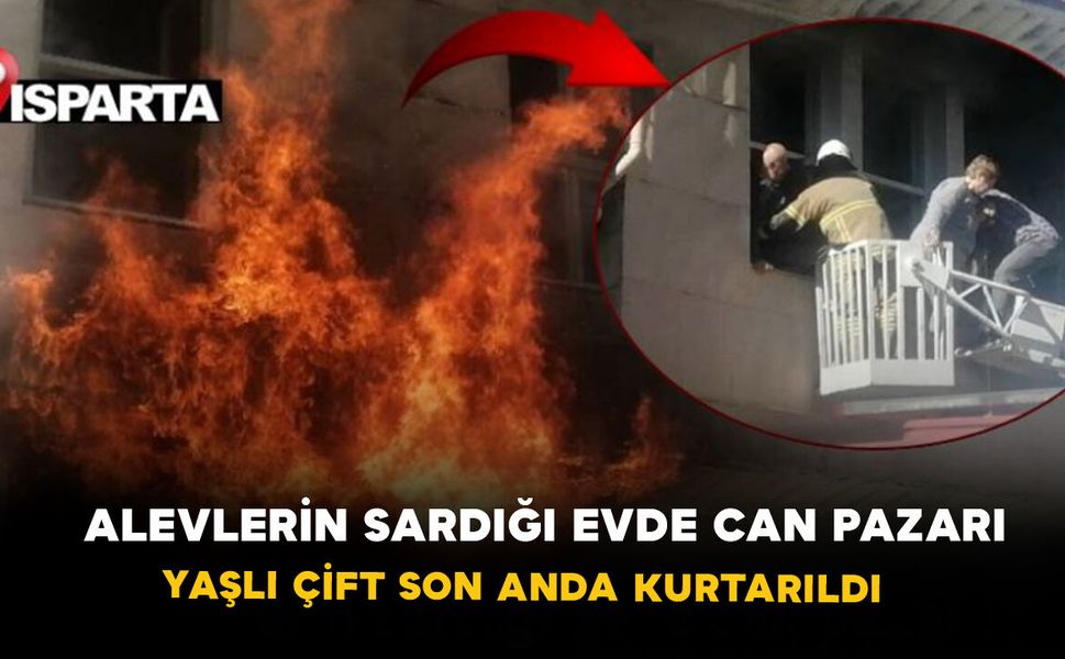 Alevlerin sardığı evde can pazarı: Yaşlı çift son anda kurtarıldı
