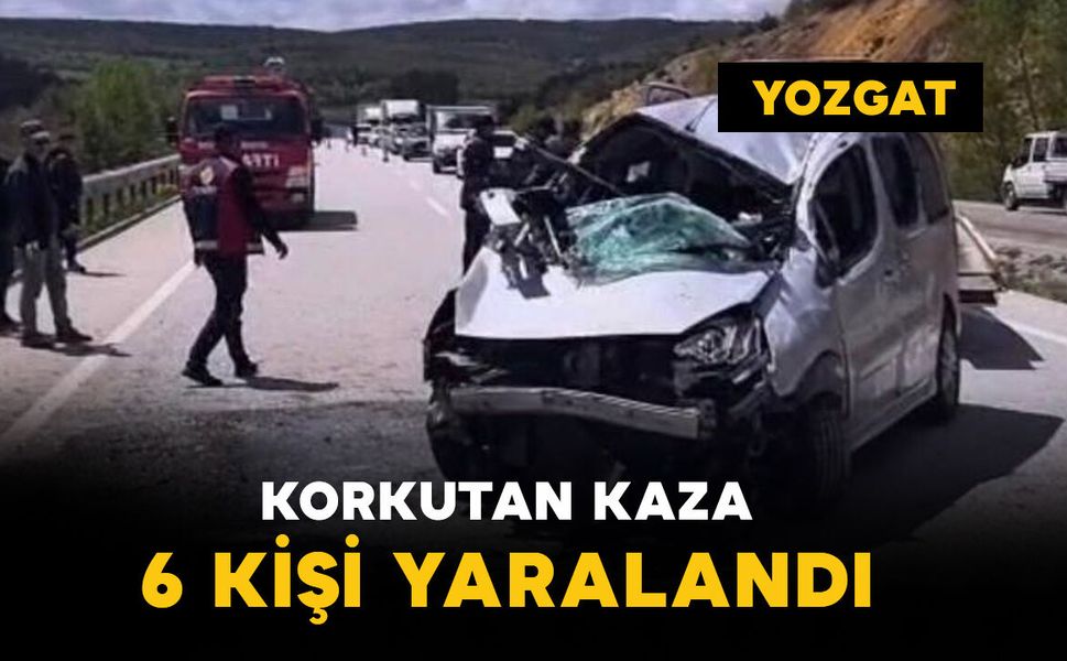 Bariyerlere çarpan hafif ticari araçtaki 6 kişi yaralandı