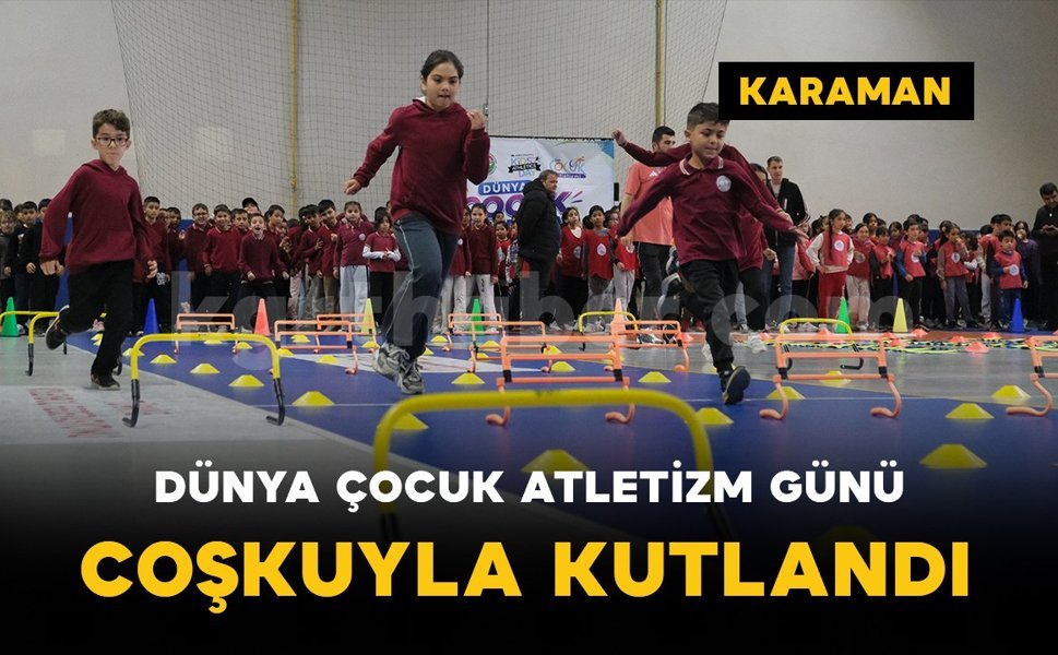Bin 500 öğrenci Dünya Çocuk Atletizm Günü'nde hem eğlendi hem spor yaptı