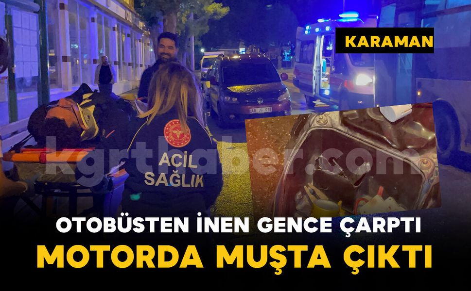 Elektrikli bisikletin çarptığı yaya yaralandı; sürücünün aracından muşta çıktı