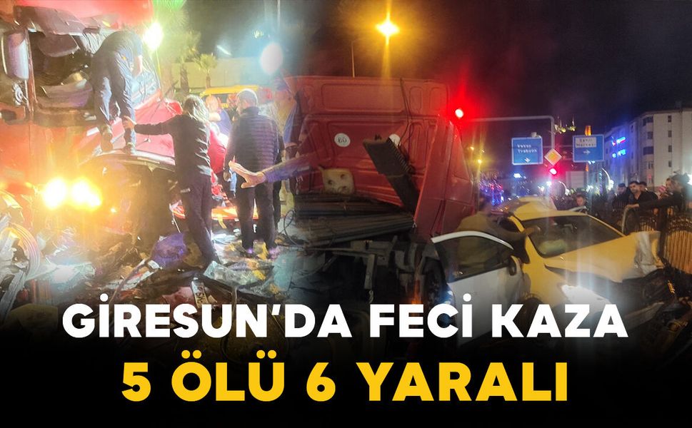 Giresun’da Feci Kaza: Tır İki Otomobile Çarptı, 5 Kişi Hayatını Kaybetti