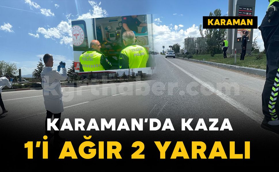 Karaman'da elektrikli bisiklet devrildi: 1'i ağır 2 yaralı