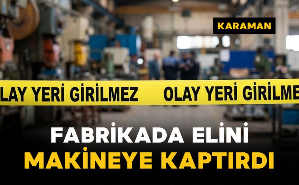 Karaman’da fabrikada iş kazası: 1 yaralı