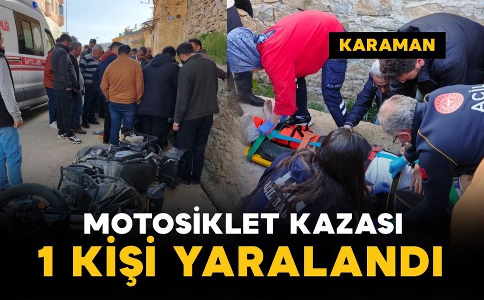 Kontrolden çıkan motosiklet devrildi: 1 yaralı