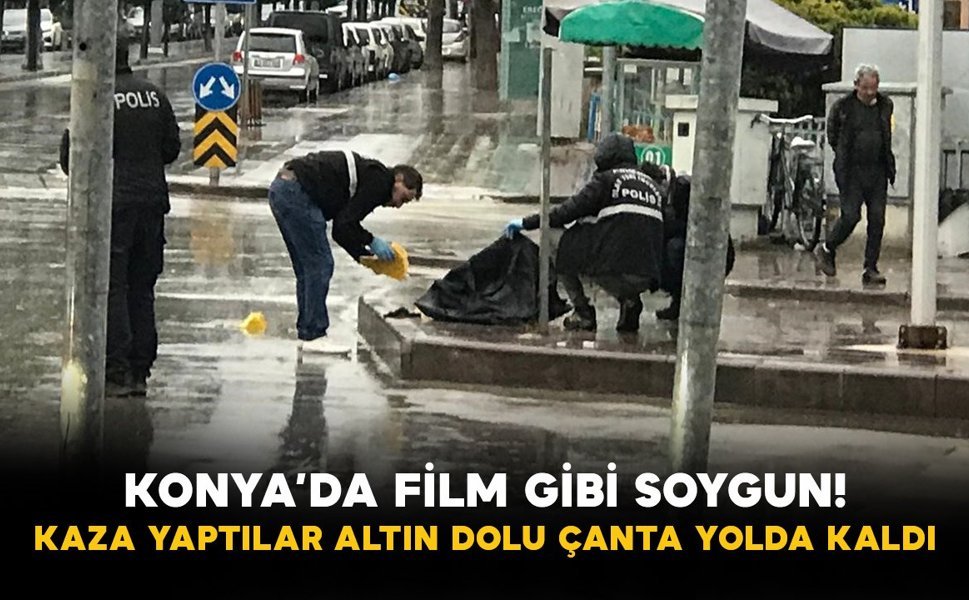 Konya’da Motosikletli Kuyumcu Soygunu: Şüpheliler Kaçarken Kaza Yaptı