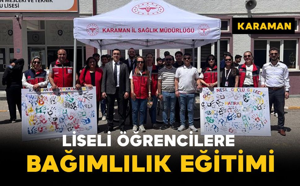 Liseli öğrencilere bağımlılık eğitimi: 3 öğrenciye bisiklet hediye edildi