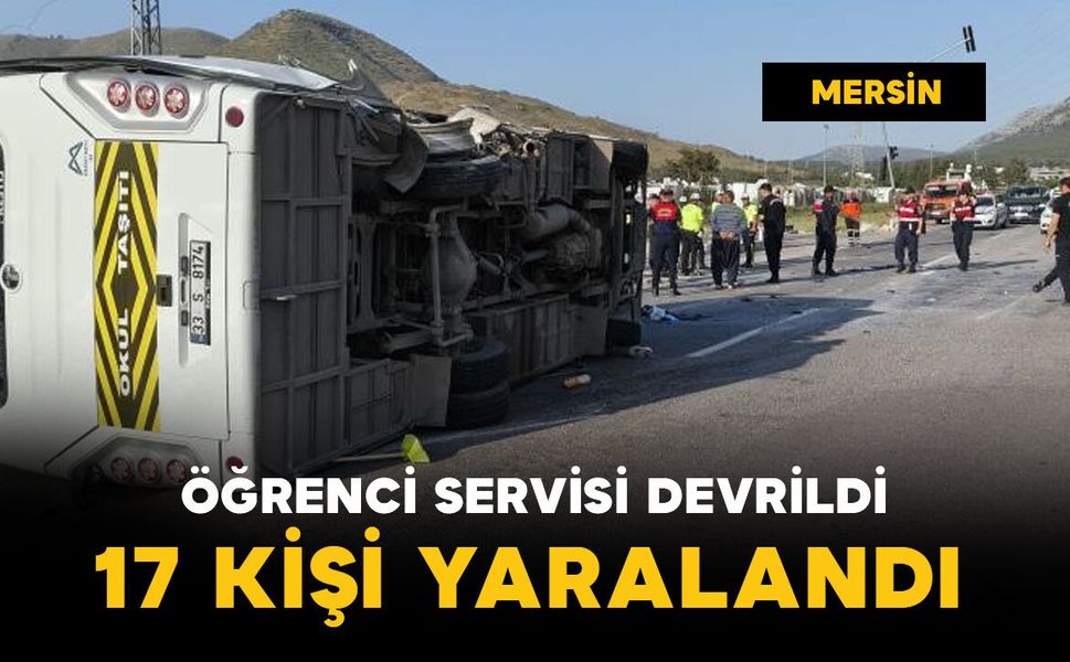 Rus öğrencileri taşıyan servis devrildi: 17 yaralı