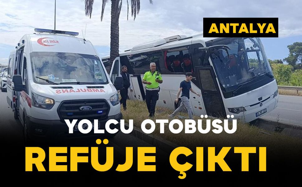Şehirlerarası yolcu otobüsü refüje çıktı: 1 yaralı