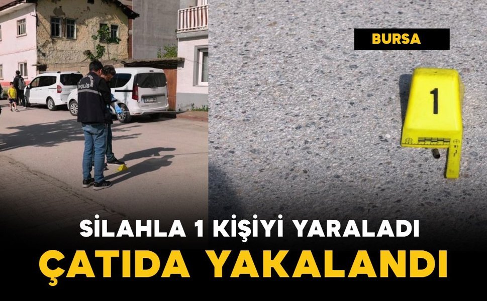 Silahla bir kişiyi yaralayan şahıs, çatıda yakalandı