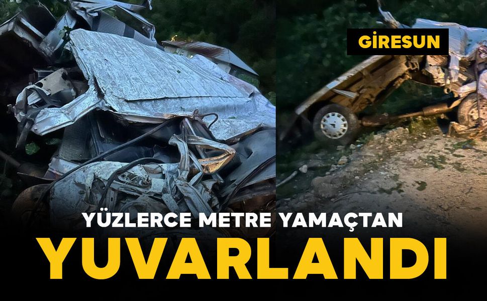 Yüzlerce metrelik yamaçtan yuvarlandı