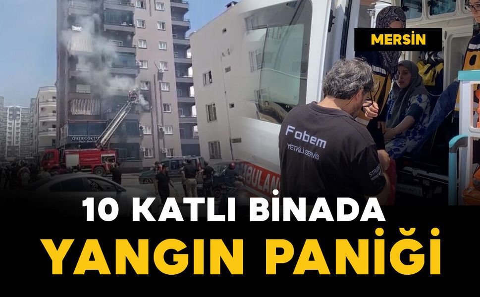 10 katlı binada yangın paniği