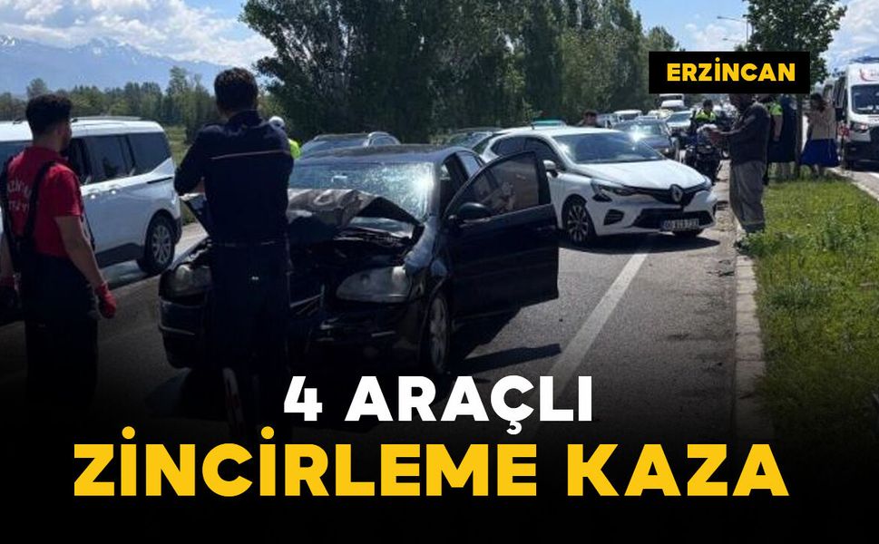 4 araçlı zincirleme kaza korkuttu