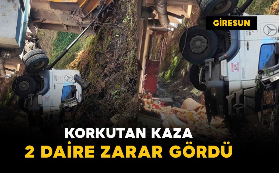 Apartman ile duvar arasına girdi: 2 daire zarar gördü